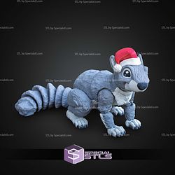 Super Basic STL Squirrel with Santa Hat