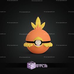 Super Basic STL Torchic Pokeball