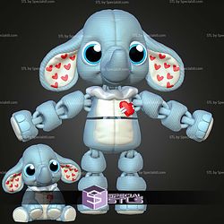 Super Basic STL Valentines Elephant MultiColor