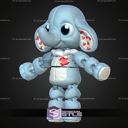 Super Basic STL Valentines Elephant MultiColor