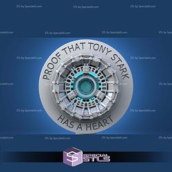 Tony Stark Heart Iron Man Arc Reactor STL Files