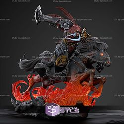 War Darksiders on Horse 430mm STL Files