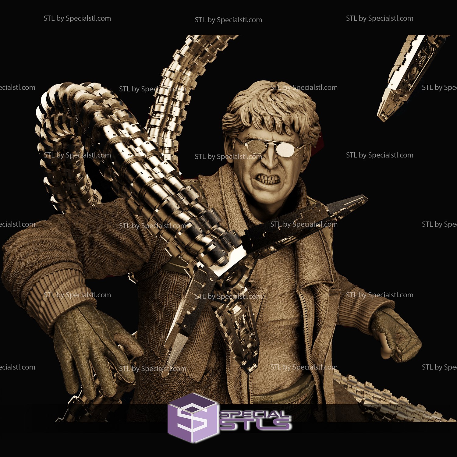 STL file DOCTOR OCTOPUS SPIDERMAN NO WAY HOME MCU MARVEL DOC OCK