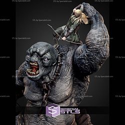 Legolas Vs Troll Bundle Diorama STL Files