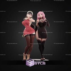 Anya Forger and Yor Forger ALT Bundle STL Files - Base Diorama