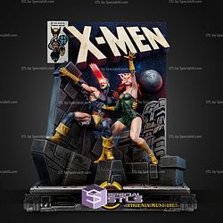 Cyclops and Jean Diorama Bundle STL Files - Base