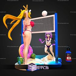 Kanna Kamui and Tohru Volleyball Bundle STL Files - Base