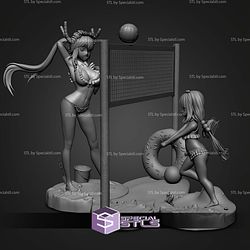 Kanna Kamui and Tohru Volleyball Bundle STL Files