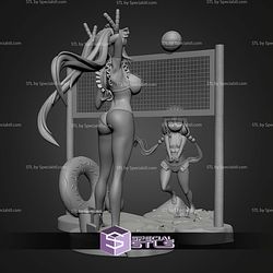 Kanna Kamui and Tohru Volleyball Bundle STL Files