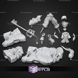 Sora Riku and Kairi Bundle Kingdom Hearts STL Files