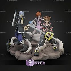 Sora Riku and Kairi Bundle Kingdom Hearts STL Files