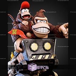 Donkey Kong Donkey and Diddy Diorama 350mm STL Files