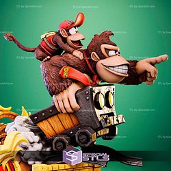 Donkey Kong Donkey and Diddy Diorama Bundle STL Files