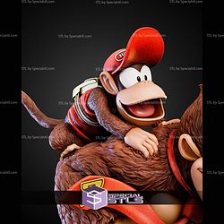 Donkey Kong Donkey and Diddy Diorama Bundle STL Files