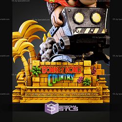 Donkey Kong Donkey and Diddy Diorama Bundle STL Files