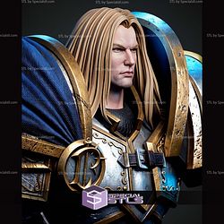 Arthas Portrait Bust 299mm STL Files