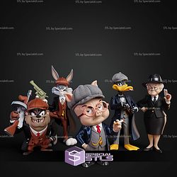 Basic STL Files Porky Pig Peaky Blinders Multipart