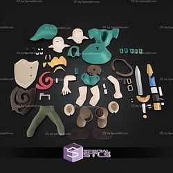 Basic STL Files Young Link Zelda Multipart