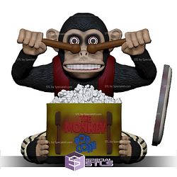 Basic STL Pop Corn Pochoclera Monkey