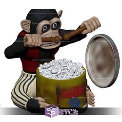 Basic STL Pop Corn Pochoclera Monkey