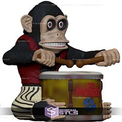 Basic STL Pop Corn Pochoclera Monkey