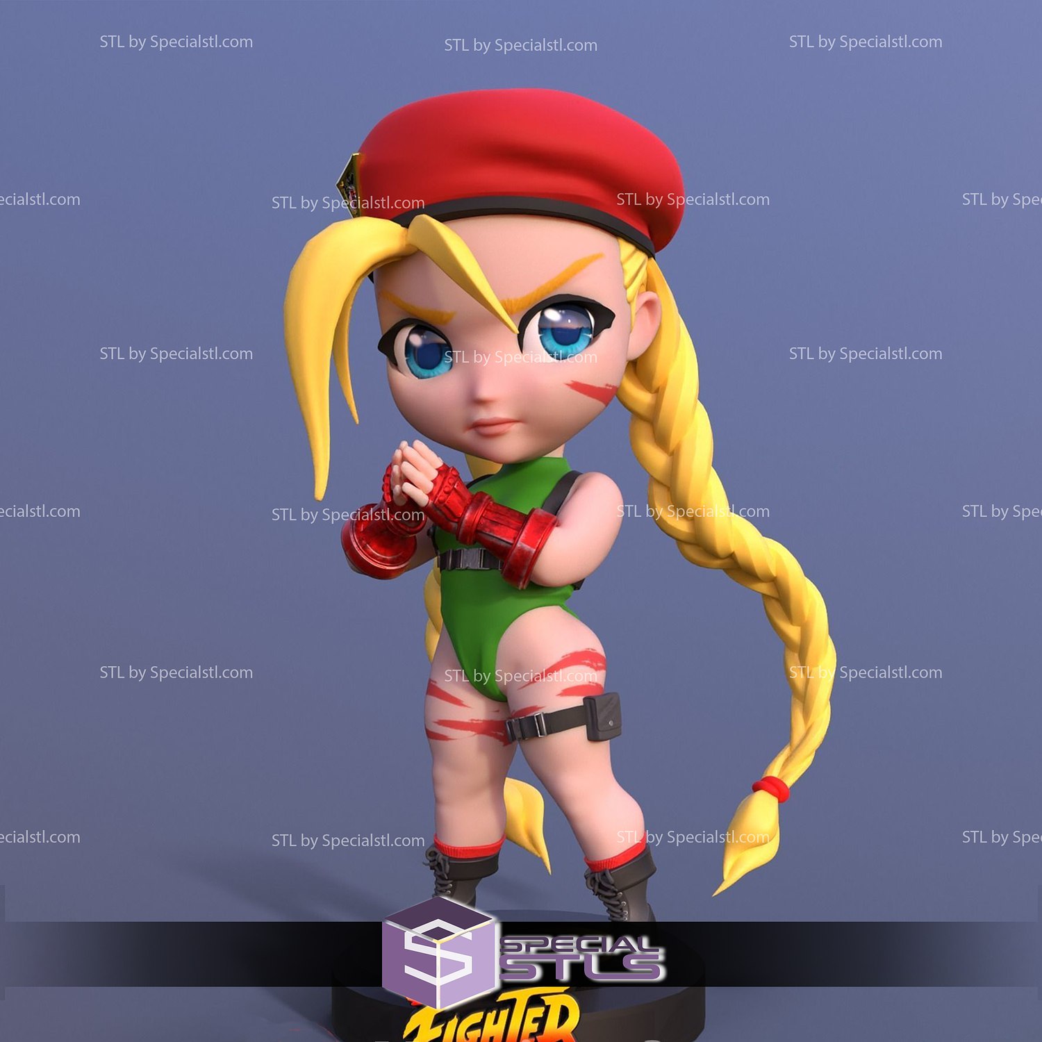 Cammy Street Fighter Fan Art Statue 3d Printable 3D model 3D