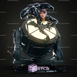Catwoman On Bat Lamp STL Files