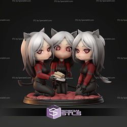 Cerberus Chibi Helltaker 122mm STL Files