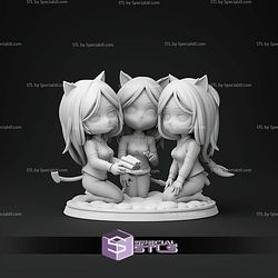 Cerberus Chibi Helltaker 122mm STL Files