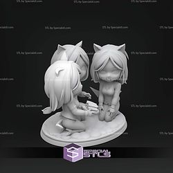Cerberus Chibi Helltaker 122mm STL Files