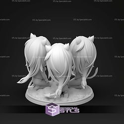 Cerberus Chibi Helltaker 122mm STL Files