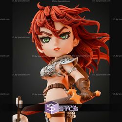 Chibi Red Sonja 177mm STL Files