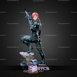 Commander Shepard Mass Effect With Helmet STL Files