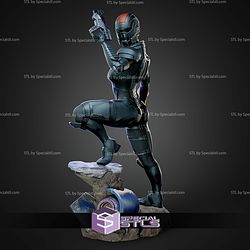 Commander Shepard Mass Effect With Helmet STL Files