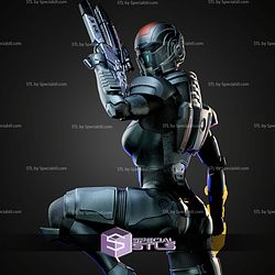 Commander Shepard Mass Effect With Helmet STL Files