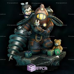 Chibi Big Daddy and Little Sister from Bioshock