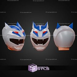 Cosplay STL Files Gao Silver Helmet Lunar Wolf Ranger