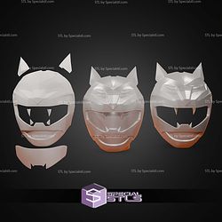 Cosplay STL Files Gao Silver Helmet Lunar Wolf Ranger