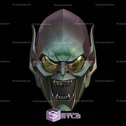 Cosplay STL Files Green Goblin Helmet V2