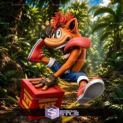 Crash Bandicoot And TNT 160mm STL Files