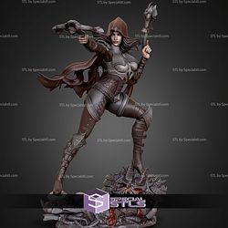Demon Hunter Girl 250mm STL Files