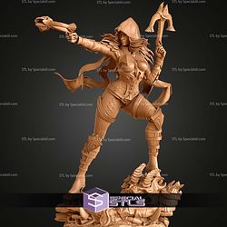 Demon Hunter Girl 250mm STL Files