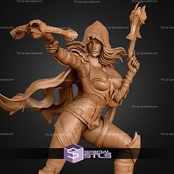 Demon Hunter Girl 250mm STL Files