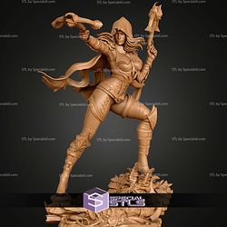 Demon Hunter Girl 250mm STL Files