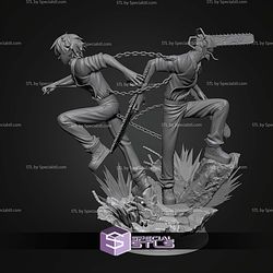 Denji 2 Form Diorama 250mm STL Files