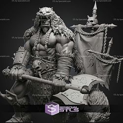 Durotan Axe And Wolf STL Files