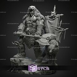 Durotan Axe And Wolf STL Files