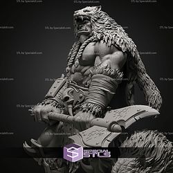 Durotan Axe And Wolf STL Files