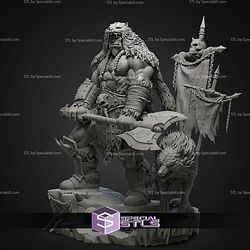 Durotan Axe And Wolf STL Files