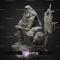 Durotan Axe And Wolf STL Files